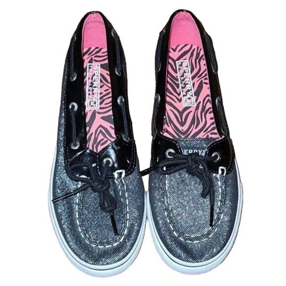 Sperry Girl's Size 4.5 Glitter Flats - Picture 2 of 3